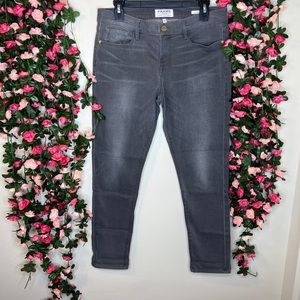 ⭐️ Frame Denim Le Garcon Slim Boyfriend Jeans Gray Weyburn Dark Wash NWT Womens